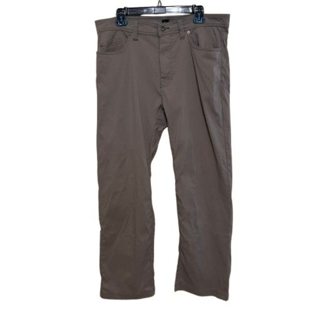 PrAna Brion Slim Fit Chino Pants Men 36x30 Brown Stretch Hiking Outdoor Gorpcore